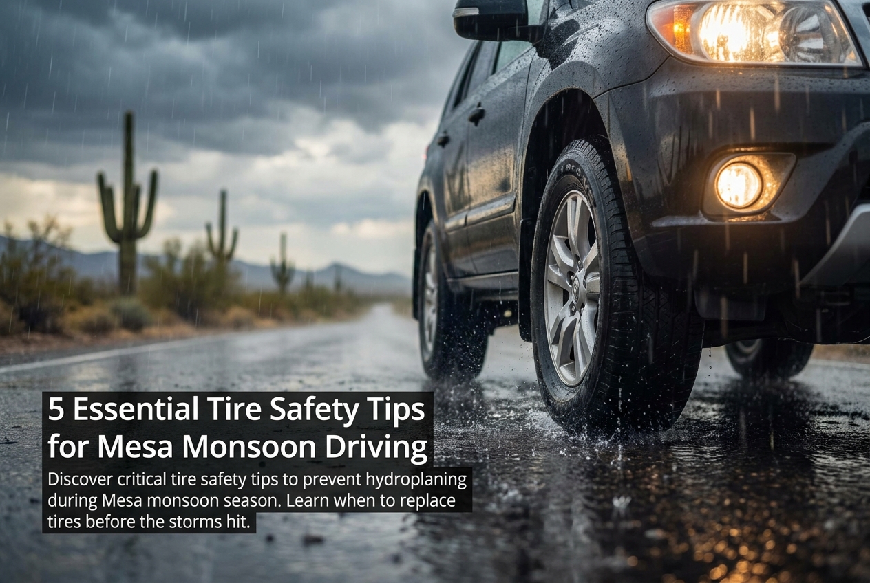 5 Essential Tire Safety Tips for Mesa Monsoon Driving - Blog featured image