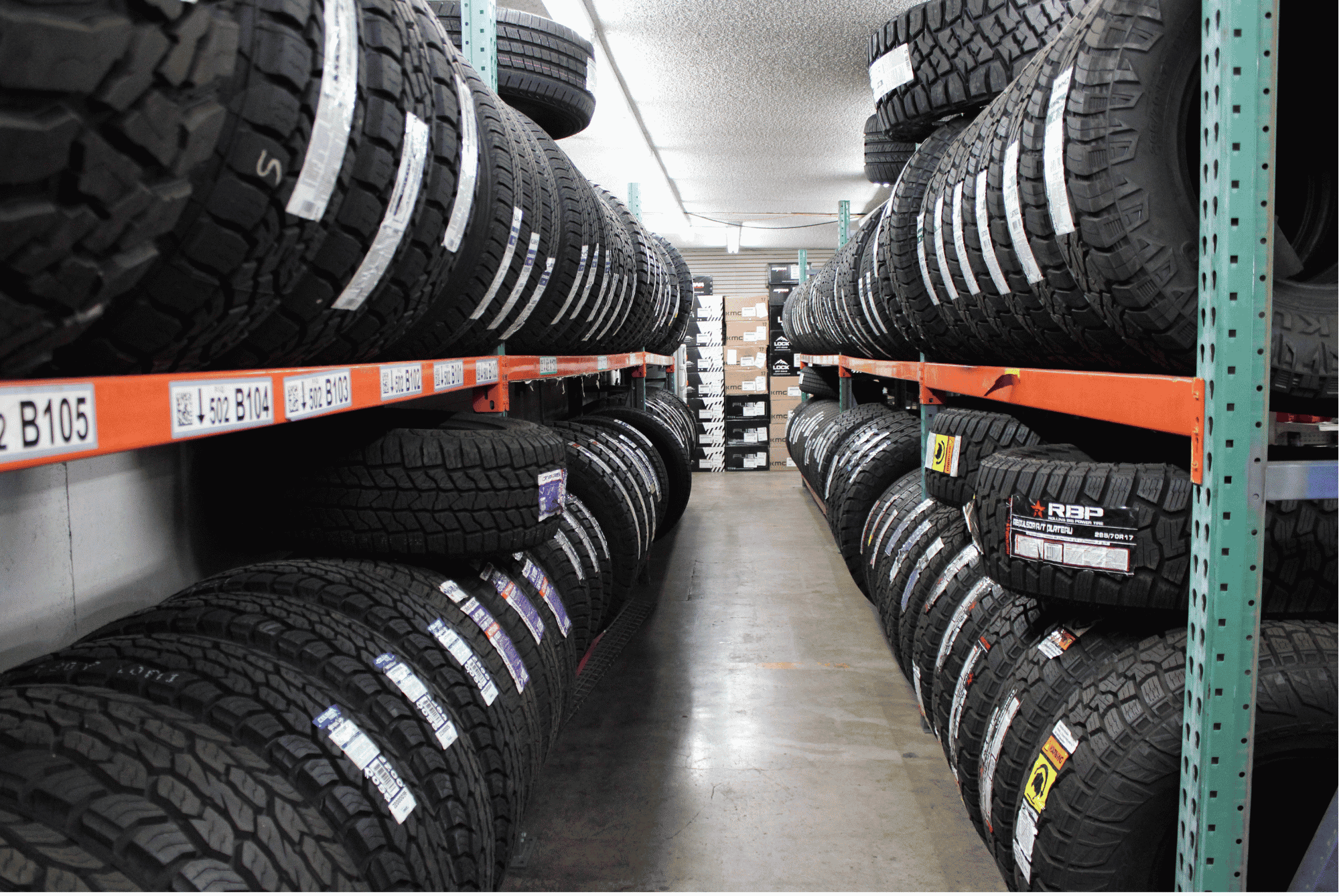 Row of Tires