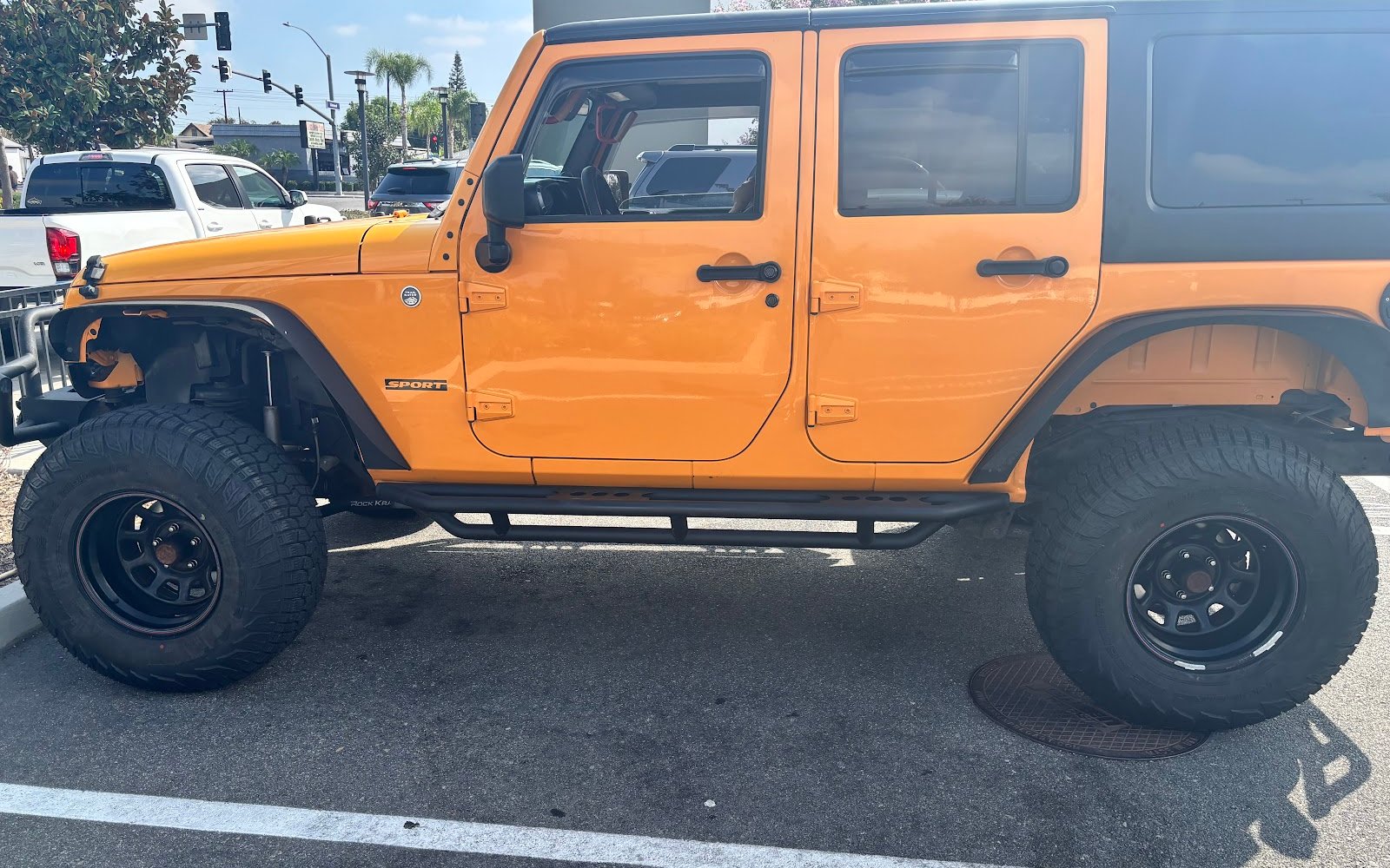 Lifted Jeep with new off-road tires from Ricks Tires